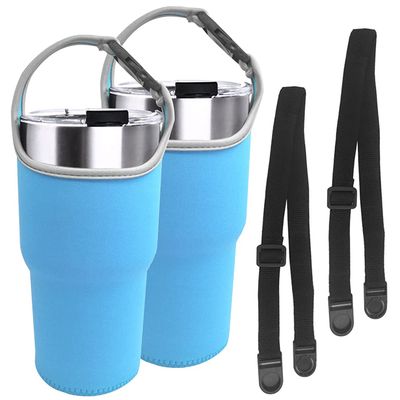 2 Pack 30oz Tumbler Carrier Holder,DanziX Neoprene Sleeve Replacement with Carrying Handle-Blue