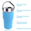 2 Pack 30oz Tumbler Carrier Holder,DanziX Neoprene Sleeve Replacement with Carrying Handle-Blue view 3