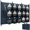 VISEMAN 15-Pocket Baseball Dugout Organizer - Hanging Equipment Rack for Helmets & Gloves - Includes 7 Fence Hooks & Carry Bag - Softball Team Gear view 1