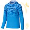 BASSDASH Youth UPF50+ Performance T Shirt with Hood Long Sleeve Fishing Hiking Sun Shirt FS03Y view 3