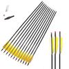 Spine 300 Arrow for 50 Lb Recurve Bow 32 Inch Arrow Target Practice Arrow Hunting Arrow Carbon Arrows Adult Youth Archery Indoor Outdoor Shooting Field Tip 12pc view 1