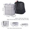 Boundless Voyage Titanium Camping Cookware Set 1500ml & 600ml Military Mess Kit with Lid Ultralight Backpacking Pot & Cup with Folding Handles for Hiking, Travel Portable Outdoor Cooking Kit Ti2059C view 2