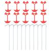SUPERFINDINGS 15Pcs Red Aluminum Alloy Fishbone Tent Stakes Deck Anchor Pegs and 10Pcs Iron Camping Tent Pegs Adjuster Tensioner Kit for Camping view 1
