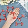 SUPERFINDINGS 15Pcs Red Aluminum Alloy Fishbone Tent Stakes Deck Anchor Pegs and 10Pcs Iron Camping Tent Pegs Adjuster Tensioner Kit for Camping view 3