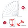 SUPERFINDINGS 15Pcs Red Aluminum Alloy Fishbone Tent Stakes Deck Anchor Pegs and 10Pcs Iron Camping Tent Pegs Adjuster Tensioner Kit for Camping view 4