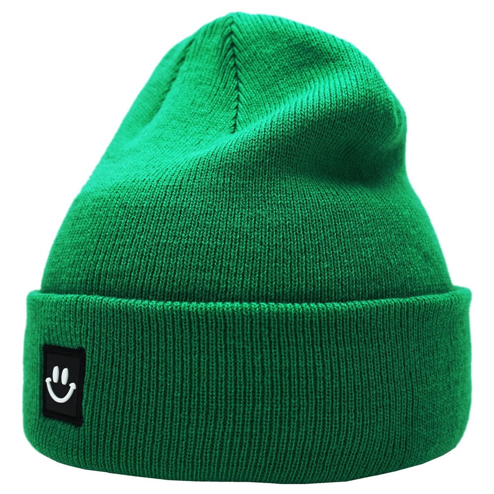 55cube Kelly Green Beanie Hat for Men Women Teen Boys Girls