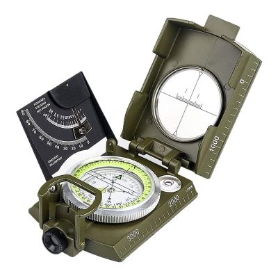 NCRD Multi-Functional Military Metal Precision Navigation Compass with inclinometer and Bubble Level