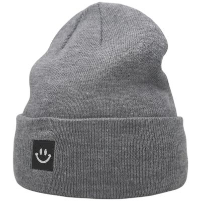 55cube Beanie Hats for Men Women Light Grey