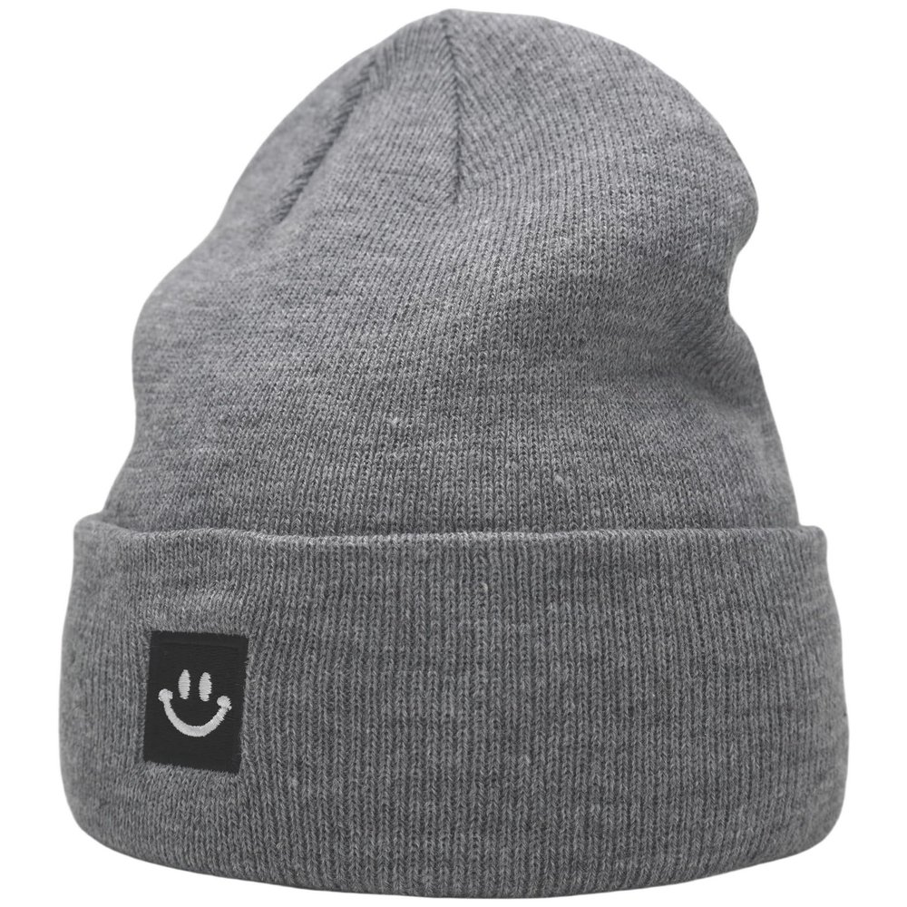 55cube Beanie Hats for Men Women Light Grey