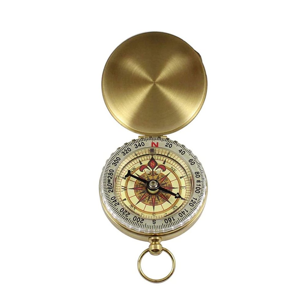 NCRD Camping Survival Compass Metal Pocket Compass Kids Compass for Hiking Camping Hunting Outdoor Navigation Tool