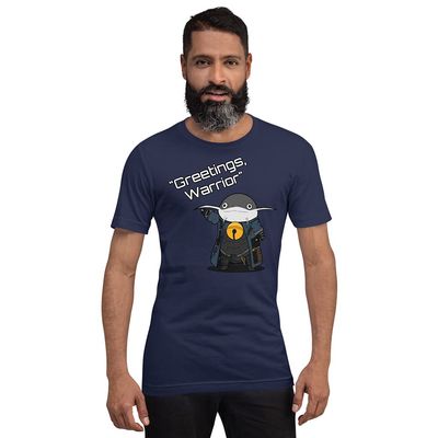 Greetings Warrior - Namazu Fantasy Short-Sleeve Unisex T-Shirt Navy