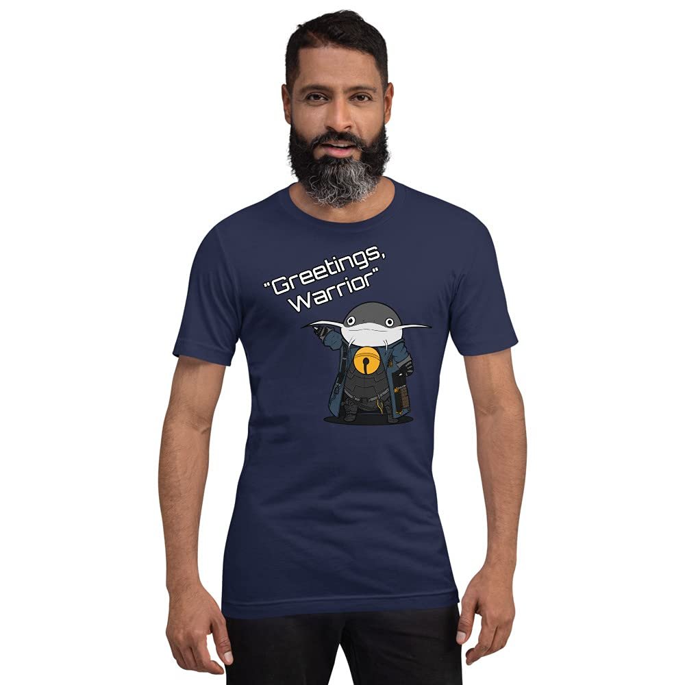 Greetings Warrior - Namazu Fantasy Short-Sleeve Unisex T-Shirt Navy