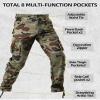 AKARMY Men's Fleece Lined Hiking Pants Outdoor Cargo Pants Casual Work Ski Pants with 8 Pockets 3358 C29 Camo 38 view 2