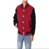 Mowbeat Kids Baseball Jacket Boys Bomber Jackets Casual School Uniform Girls Red Outerwear with Black Sleeves 11-12Years view 2