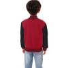 Mowbeat Kids Baseball Jacket Boys Bomber Jackets Casual School Uniform Girls Red Outerwear with Black Sleeves 11-12Years view 3