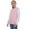 Mowbeat Kids Baseball Jacket Girls Bomber Jackets Boys Varsity Coats Top for Girl Sports Track Outerwear (PINK, 3-4T) view 2