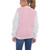 Mowbeat Kids Baseball Jacket Girls Bomber Jackets Boys Varsity Coats Top for Girl Sports Track Outerwear (PINK, 3-4T) view 3