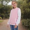 Mowbeat Kids Baseball Jacket Girls Bomber Jackets Boys Varsity Coats Top for Girl Sports Track Outerwear (PINK, 3-4T) view 4