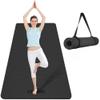 CAMBIVO Extra Wide Yoga Mat for Women and Men (72"x 32"x 1/4"), SGS Certified, Non-slip Large TPE Exercise Fitness Mat for Yoga, Pilates, Workout (6mm, Dark Black) view 1