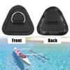 X AUTOHAUX 6pcs D Ring Patch PVC Stainless Steel Triangle Shape D Ring Pad for Inflatable Boat Kayak Canoe Deck Black view 3