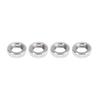 X AUTOHAUX 4pcs Silver Tone French Type Valve Air Inflator Adapter Nut Washer for Bike Tire Valve view 1