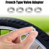 X AUTOHAUX 4pcs Silver Tone French Type Valve Air Inflator Adapter Nut Washer for Bike Tire Valve view 2