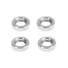 X AUTOHAUX 4pcs Silver Tone French Type Valve Air Inflator Adapter Nut Washer for Bike Tire Valve view 4