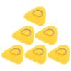 X AUTOHAUX 6pcs D Ring Patch PVC Stainless Steel Triangle Shape D Ring Pad for Inflatable Boat Kayak Canoe Deck Yellow view 1