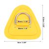 X AUTOHAUX 6pcs D Ring Patch PVC Stainless Steel Triangle Shape D Ring Pad for Inflatable Boat Kayak Canoe Deck Yellow view 4