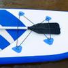 X AUTOHAUX 6pcs D Ring Patch PVC Stainless Steel Triangle Shape D Ring Pad for Inflatable Boat Kayak Canoe Deck Blue view 2