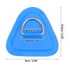 X AUTOHAUX 6pcs D Ring Patch PVC Stainless Steel Triangle Shape D Ring Pad for Inflatable Boat Kayak Canoe Deck Blue view 4