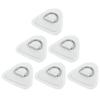 X AUTOHAUX 6pcs D Ring Patch PVC Stainless Steel Triangle Shape D Ring Pad for Inflatable Boat Kayak Canoe Deck Gray view 1