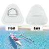 X AUTOHAUX 6pcs D Ring Patch PVC Stainless Steel Triangle Shape D Ring Pad for Inflatable Boat Kayak Canoe Deck Gray view 3
