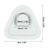 X AUTOHAUX 6pcs D Ring Patch PVC Stainless Steel Triangle Shape D Ring Pad for Inflatable Boat Kayak Canoe Deck Gray view 4