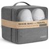 Emissary Shoe Bag Holds 3 Pair of Shoes for Travel, Large Waterproof Shoe Bags for Storage, Shoe Bags for Travel With Pocket, Sneaker Travel Bag for Women Men(Grey) view 1