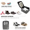 Emissary Shoe Bag Holds 3 Pair of Shoes for Travel, Large Waterproof Shoe Bags for Storage, Shoe Bags for Travel With Pocket, Sneaker Travel Bag for Women Men(Grey) view 2