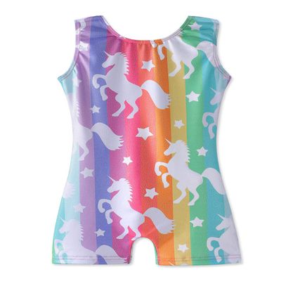 HOZIY Baby Leotards 12-18 Months 18-24 Months 2t Gymnastics Unicorn Rainbow Colorful Stripe Biketard for Toddler Girls