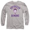 Northwestern State University Official Demons Logo Unisex Adult Long-Sleeve T Shirt,Athletic Heather, 3X-Large view 1