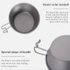 Boundless Voyage 300ml Titanium Sierra Cup Bowl with Handle Portable Lightweight for Camping Hiking A-Ti1090T view 4