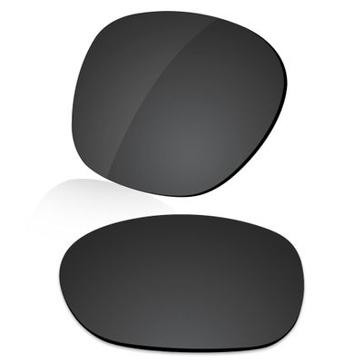 LenzReborn Polarized Lens Replacement for Oakley Hold Out OO9357-55mm Sunglass - Dark Black - Polarized