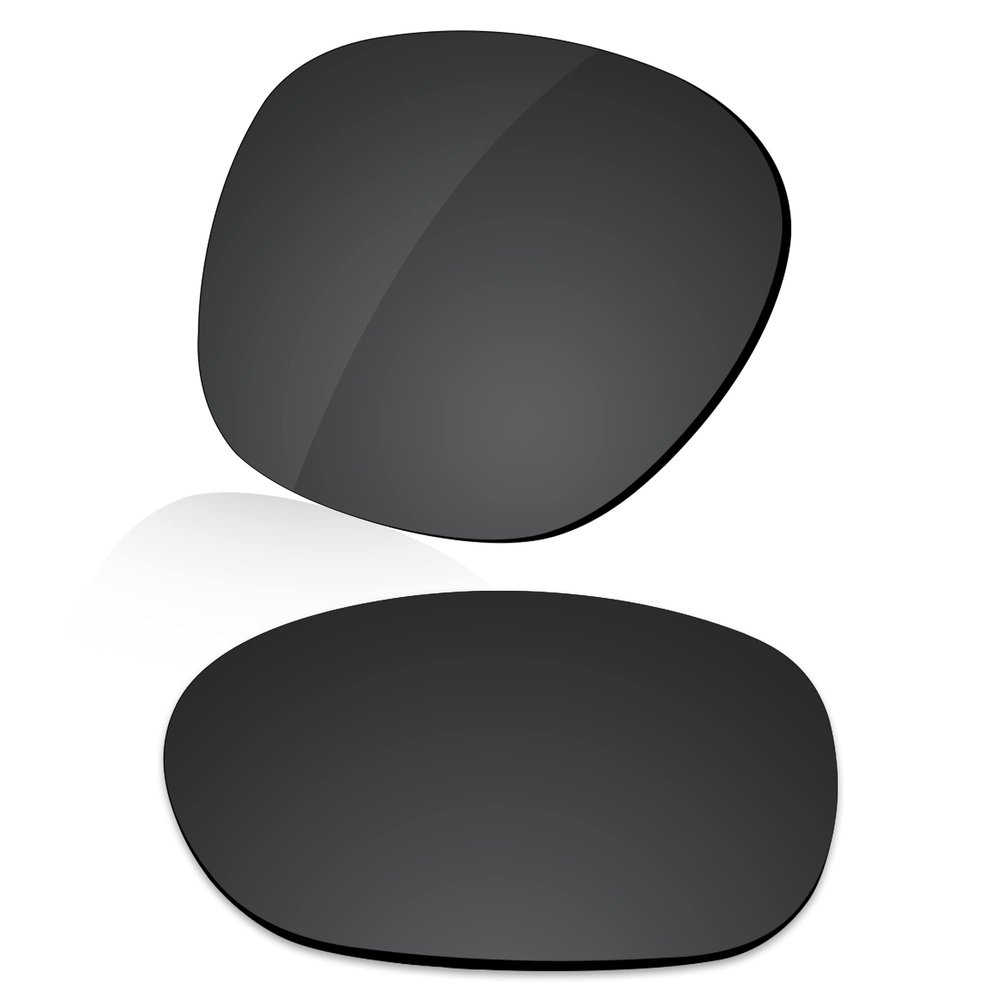 LenzReborn Polarized Lens Replacement for Oakley Hold Out OO9357-55mm Sunglass - Dark Black - Polarized