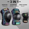 Adult/Kids/Youth Knee Pad Elbow Pads, XINDAER Womens Skate Protective Gear Set 3 in 1 Knee and Elbow Pads Wrist Guards for Skateboard, Roller Skates, Skating, Scooter, Inline Skates, Cycling view 3