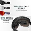 WISTON Ski Goggles - OTG Snow/Snowboard Goggles for Men, Women & Youth - 100% UV Protection (Black Frame/Blue Lens) view 4