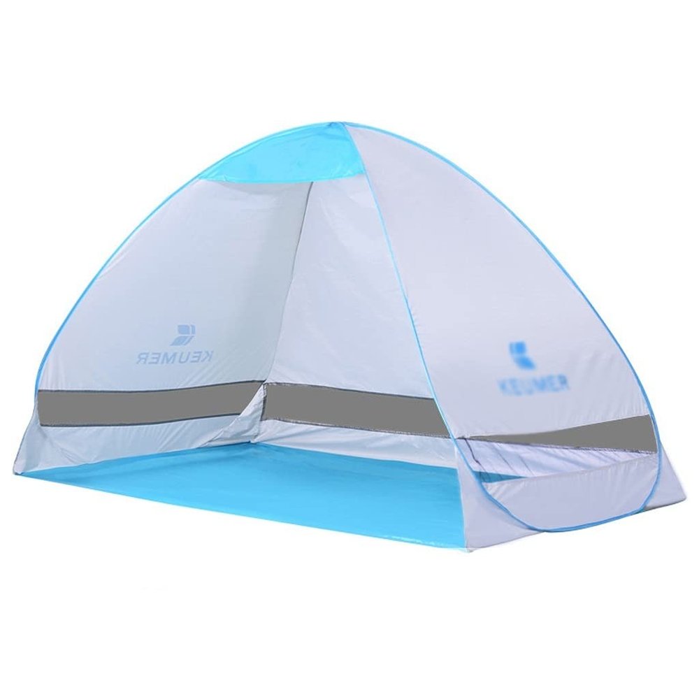 Pop Up Beach Tent Instant Portable Sun Shade Shelter 2 Persons UPF 50+ with Extendable Floor Automatic Easy Up Tent (Color : Blue)