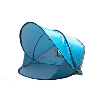 Beach Tent,UPF 50+ Sun Shelter,Lightweight Beach Sun Shade,Automatic Sun Umbrella,Pop Up Sun Shelter Fit 2-3 Person (Color : Blue)