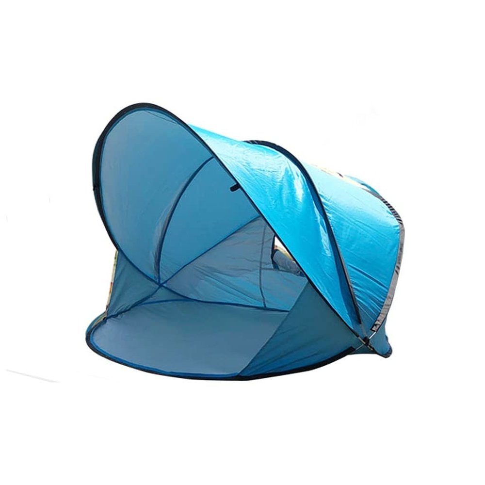 Beach Tent,UPF 50+ Sun Shelter,Lightweight Beach Sun Shade,Automatic Sun Umbrella,Pop Up Sun Shelter Fit 2-3 Person (Color : Blue)