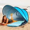 Beach Tent,UPF 50+ Sun Shelter,Lightweight Beach Sun Shade,Automatic Sun Umbrella,Pop Up Sun Shelter Fit 2-3 Person (Color : Blue) view 3