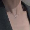 Aimee La Simple Design Hollow Square Pendant Necklace for Women Geometric Metal Clavicle Chain Female Summer Jewelry Accessories-20008-gold view 3