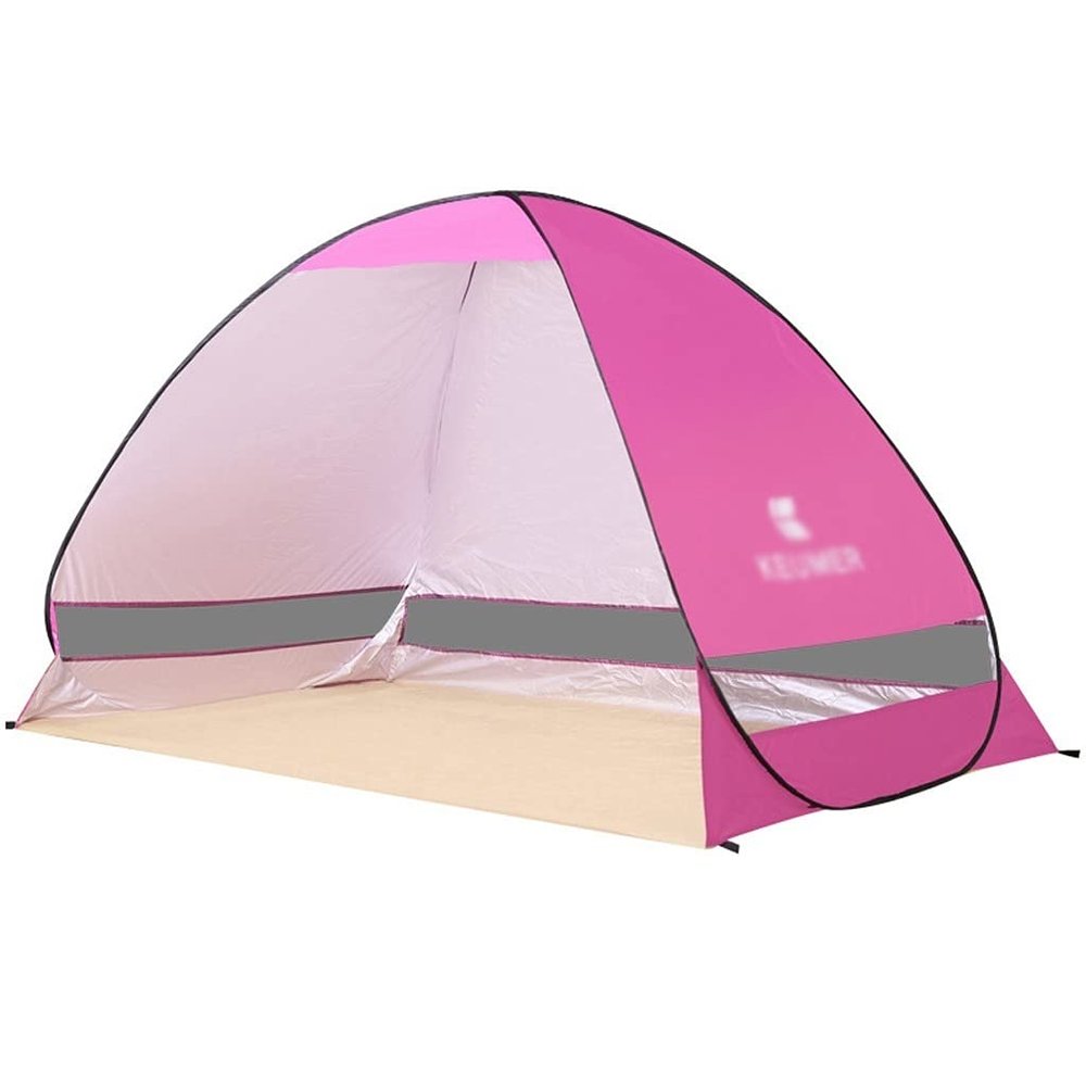 Pop Up Beach Tent Instant Portable Sun Shade Shelter 2 Persons UPF 50+ with Extendable Floor Automatic Easy Up Tent (Color : White)
