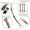 ZSHJGJR Archery 62" Takdown Recurve Bow 30-50 Lbs Hunting Bow Right Handed Wood Bow Riser American Hunting Longbow for Archery Hunting (30lbs, Bow and Arrow Set) view 4